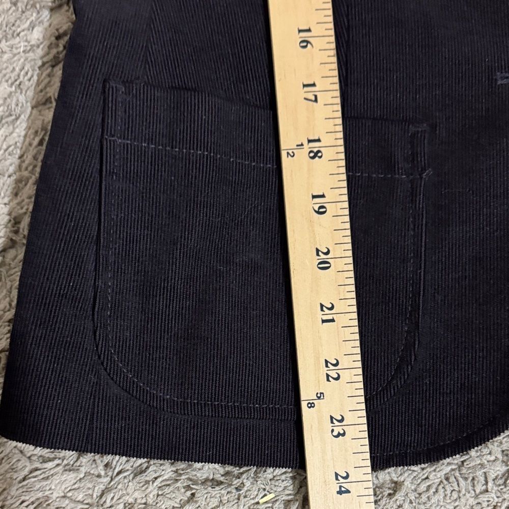 Tommy Hilfiger Women's Dark Brown Logo Crest Corduroy Blazer size 2 Academia - Picture 8 of 13